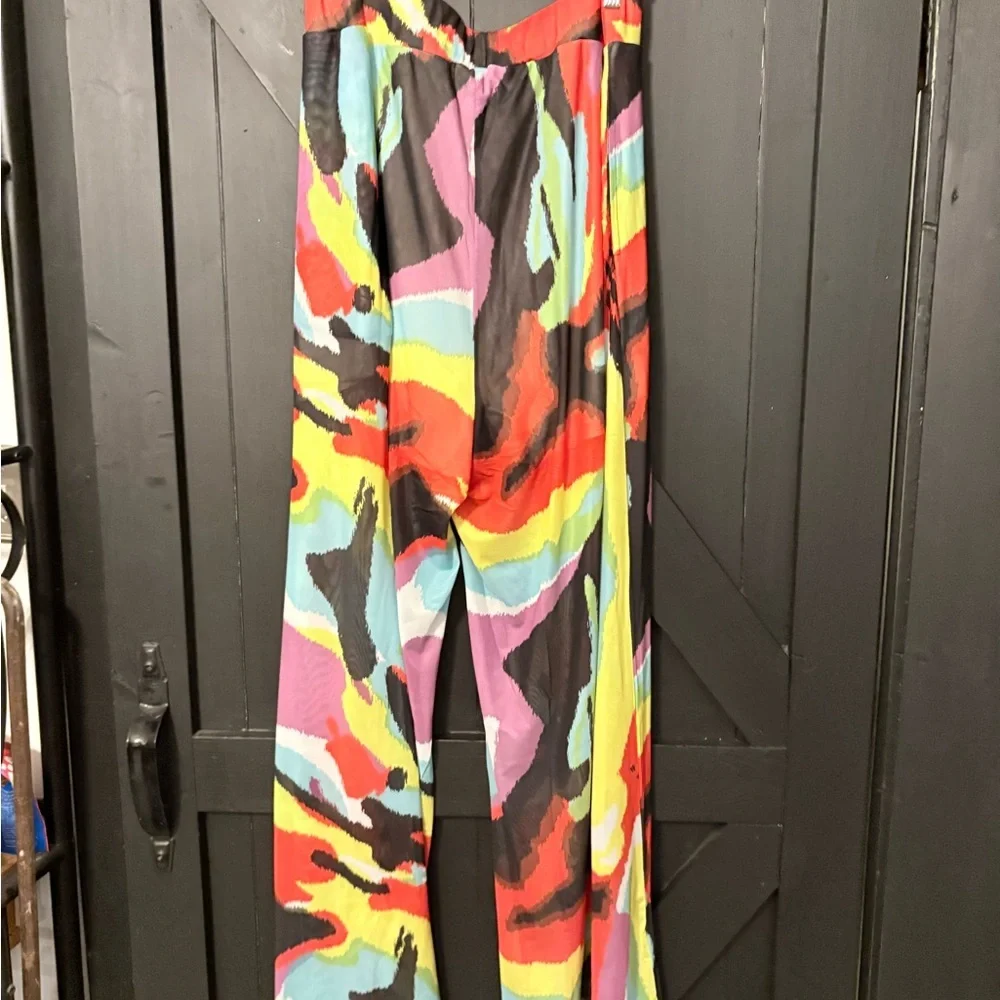 Ashley Stewart Multi-Color Abstract Swim Coverup